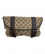 GUCCIグッチ）の古着「GG柄キャンバスウエストバッグ」｜ベージュ