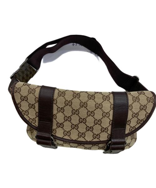 GUCCI（グッチ）GUCCI (グッチ) GG柄キャンバスウエストバッグ ベージュの古着・服飾アイテム