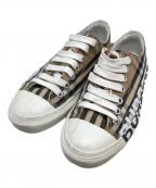 BURBERRY LONDONバーバリーロンドン）の古着「ノヴァチェックスニーカー」｜ベージュ