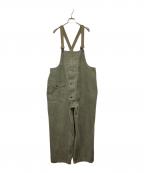 U'S NAVYアメリカ海軍）の古着「40’sN-2デッキレインパンツ/オーバーオール」｜グリーン