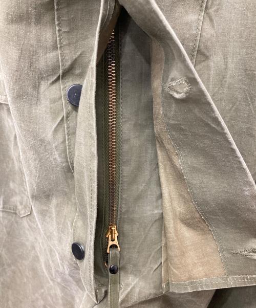 U'S NAVY（アメリカ海軍）U'S NAVY (ユーエスネイビー) 40’sN-2デッキレインパンツ/オーバーオール グリーン サイズ:表記無しの古着・服飾アイテム