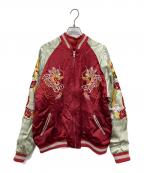 花旅楽団ハナタビガクダン）の古着「リバーシブルスカジャン」｜レッド