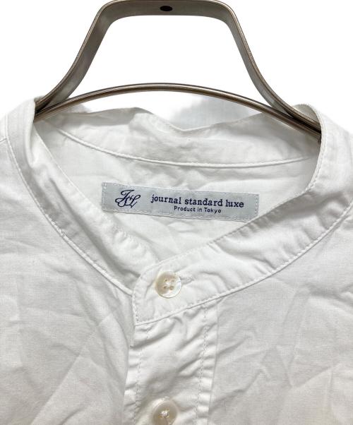 journal standard luxe（ジャーナルスタンダード ラックス）journal standard luxe (ジャーナルスタンダード ラックス) ポプリンスタンドカラーシャツ ホワイト サイズ:Fの古着・服飾アイテム