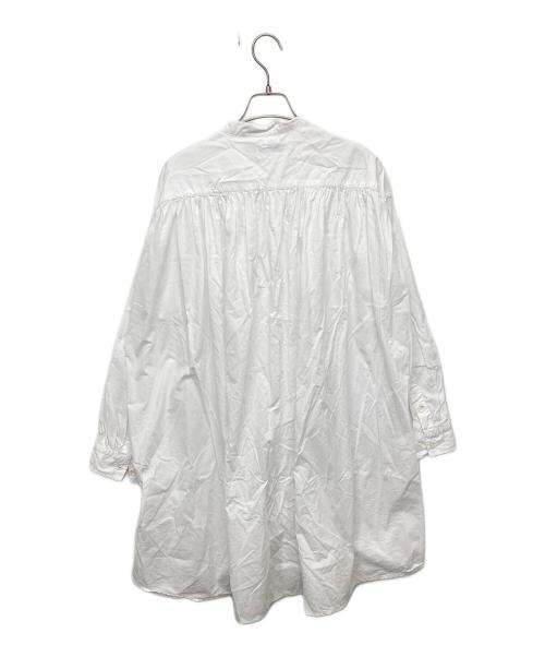 journal standard luxe（ジャーナルスタンダード ラックス）journal standard luxe (ジャーナルスタンダード ラックス) ポプリンスタンドカラーシャツ ホワイト サイズ:Fの古着・服飾アイテム