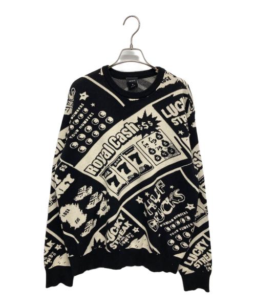 HUF（ハフ）HUF (ハフ) LUCKY CREWNECK SWEATER ブラック サイズ:Mの古着・服飾アイテム