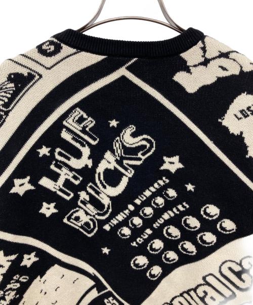 HUF（ハフ）HUF (ハフ) LUCKY CREWNECK SWEATER ブラック サイズ:Mの古着・服飾アイテム