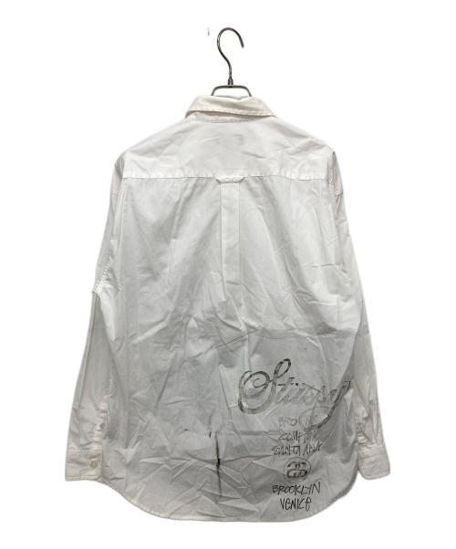 stussy（ステューシー）stussy (ステューシー) WORLD TOUR SHIRT ホワイト サイズ:Sの古着・服飾アイテム