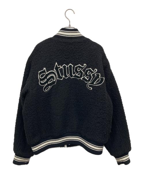 stussy（ステューシー）stussy (ステューシー) CASENTINO WOOL VARSITY JACKET ブラック サイズ:Mの古着・服飾アイテム