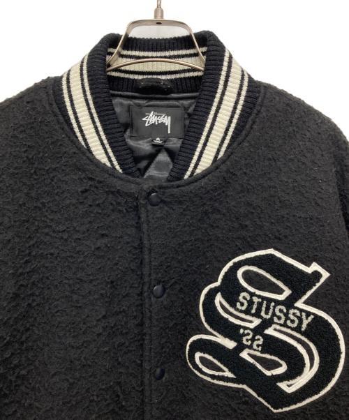 stussy（ステューシー）stussy (ステューシー) CASENTINO WOOL VARSITY JACKET ブラック サイズ:Mの古着・服飾アイテム