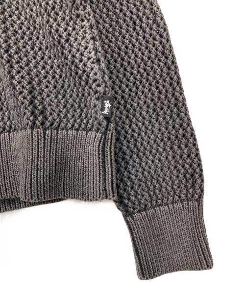 stussy（ステューシー）stussy (ステューシー) PIGMENT DYED LOOSE GAUGE SWEATER グレー サイズ:Mの古着・服飾アイテム