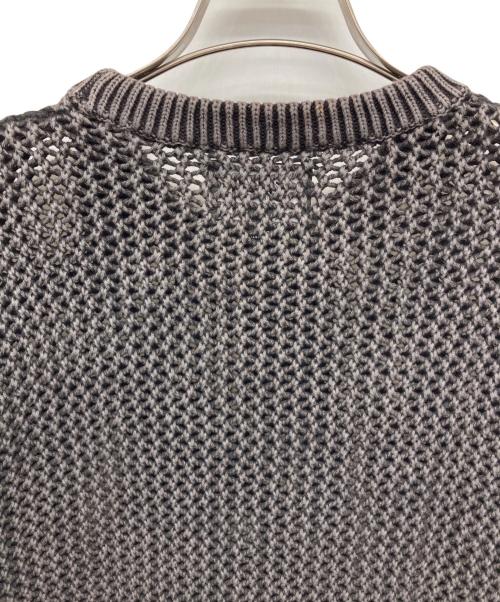 stussy（ステューシー）stussy (ステューシー) PIGMENT DYED LOOSE GAUGE SWEATER グレー サイズ:Mの古着・服飾アイテム
