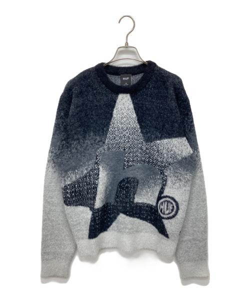 HUF（ハフ）HUF (ハフ) HORIZON SHAGGY CREWNECK SWEATER ブラック サイズ:Sの古着・服飾アイテム