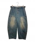 90909090）の古着「Double Knee Ballon Denim Pants」｜インディゴ