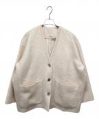 YORIヨリ）の古着「ウールモヘアシャギージャケット」｜ピンク