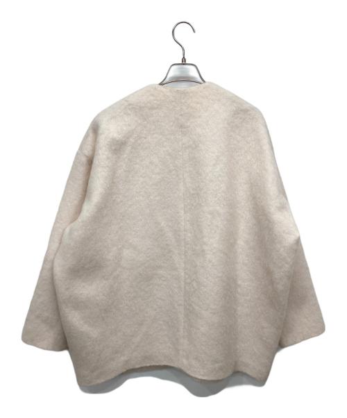 YORI（ヨリ）YORI (ヨリ) ウールモヘアシャギージャケット ピンク サイズ:Fの古着・服飾アイテム