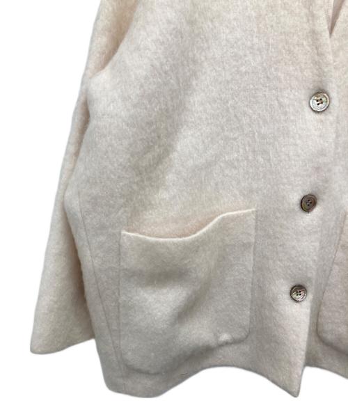 YORI（ヨリ）YORI (ヨリ) ウールモヘアシャギージャケット ピンク サイズ:Fの古着・服飾アイテム