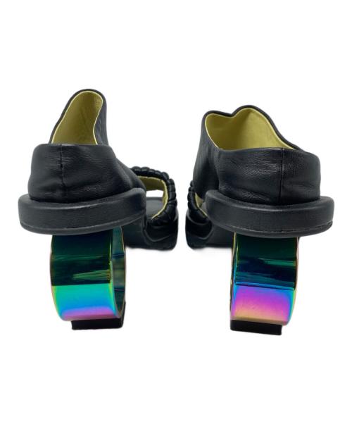 MANA（マナ）MANA (マナ) サークルヒールサンダル ブラック サイズ:36の古着・服飾アイテム