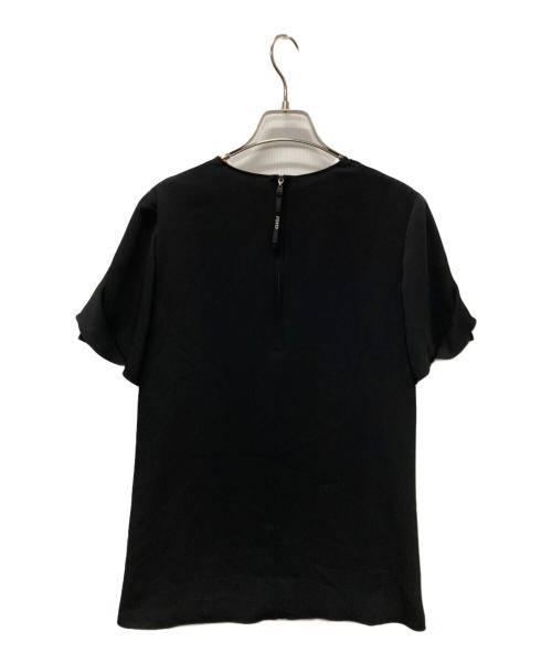 FOXEY（フォクシー）FOXEY (フォクシー) FLOUNCE PETAL BLOUSE/ブラウス ブラック サイズ:38の古着・服飾アイテム