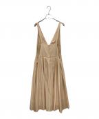 ebureエブール）の古着「シルクウールキャミワンピース」｜ベージュ