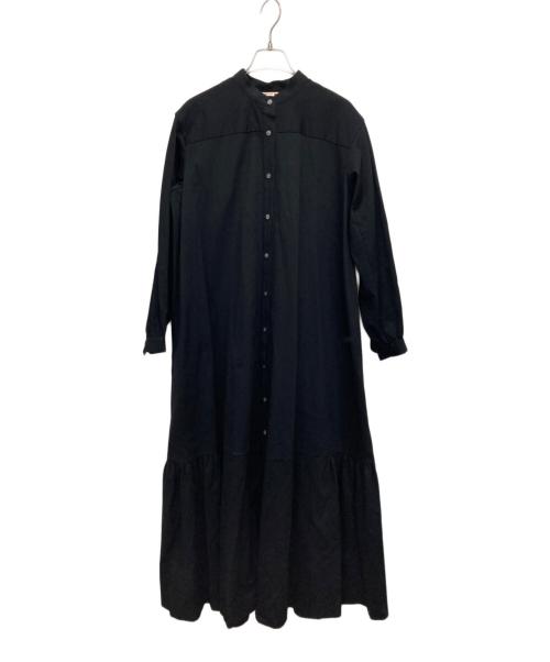BACCA（バッカ）BACCA (バッカ) コットンピケシャツドレス ブラック サイズ:36の古着・服飾アイテム