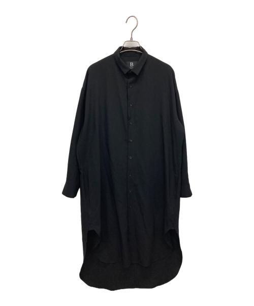 B Yohji Yamamoto（ビーヨウジヤマモト）B Yohji Yamamoto (ビーヨウジヤマモト) ウールロングシャツ ブラック サイズ:１の古着・服飾アイテム