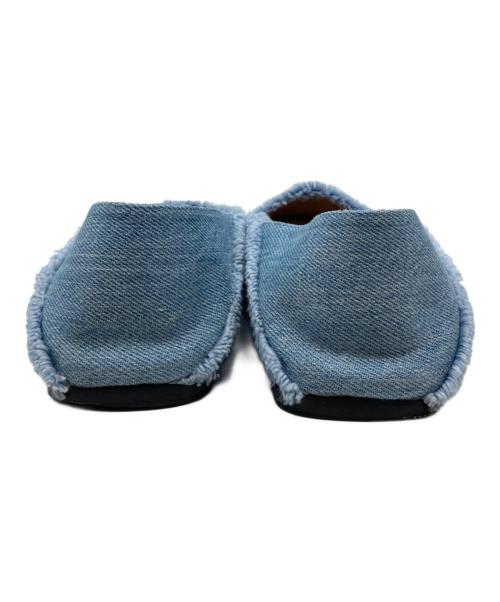 sergio rossi（セルジオロッシ）sergio rossi (セルジオロッシ) デニムフラットシューズ ブルー サイズ:38の古着・服飾アイテム