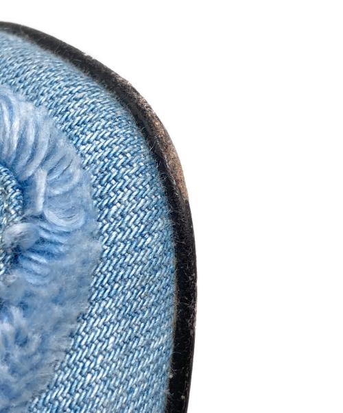 sergio rossi（セルジオロッシ）sergio rossi (セルジオロッシ) デニムフラットシューズ ブルー サイズ:38の古着・服飾アイテム