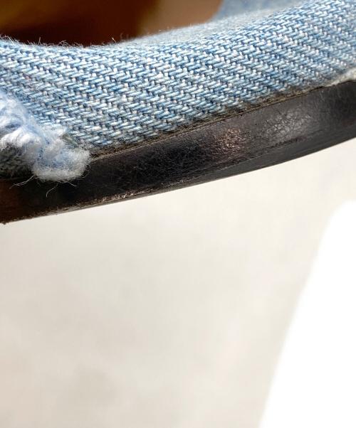 sergio rossi（セルジオロッシ）sergio rossi (セルジオロッシ) デニムフラットシューズ ブルー サイズ:38の古着・服飾アイテム