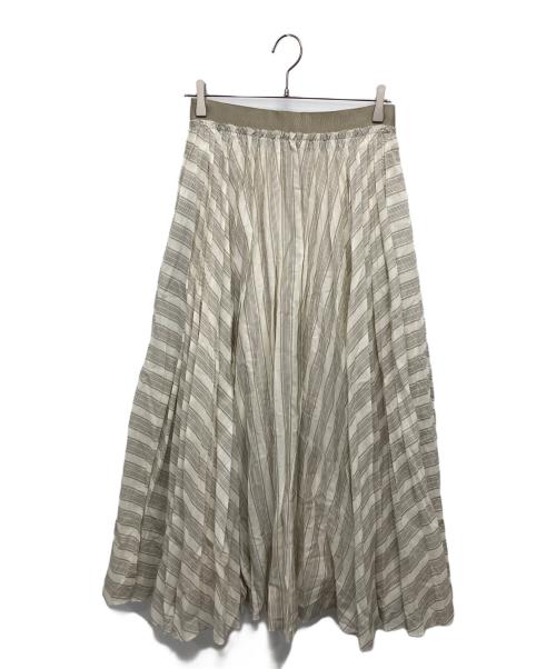 ebure（エブール）EBURE (エブール) アコーディオンプリーツスカート アイボリー サイズ:38の古着・服飾アイテム