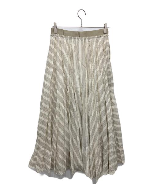 ebure（エブール）EBURE (エブール) アコーディオンプリーツスカート アイボリー サイズ:38の古着・服飾アイテム