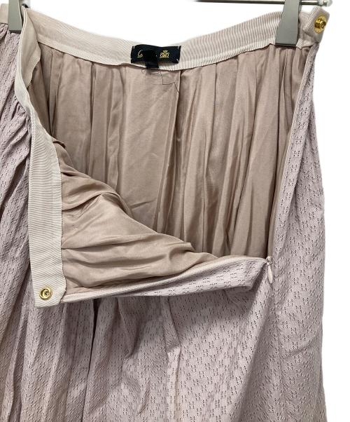 DRAWER（ドゥロワー）DRAWER (ドゥロワー) カラミレースギャザーロングスカート ピンク サイズ:38の古着・服飾アイテム