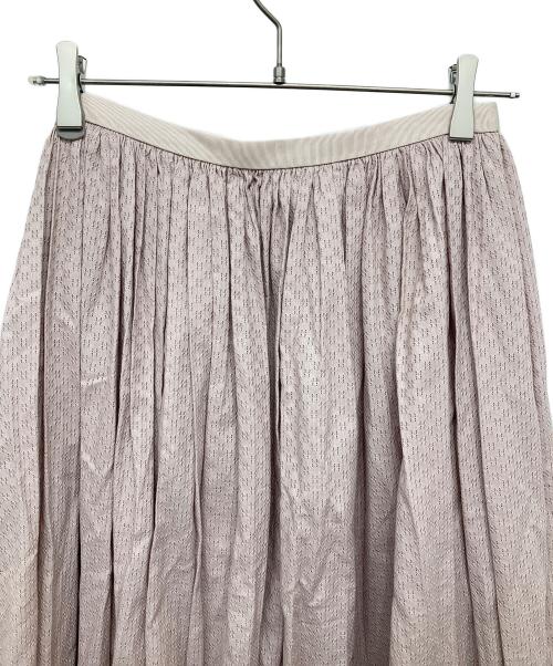 DRAWER（ドゥロワー）DRAWER (ドゥロワー) カラミレースギャザーロングスカート ピンク サイズ:38の古着・服飾アイテム
