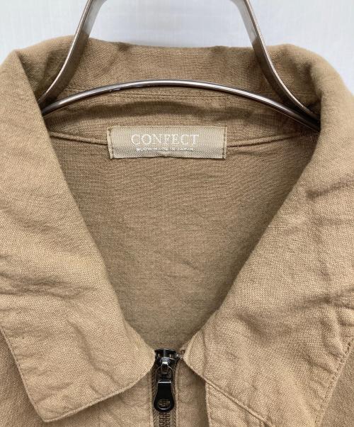 nestrobe confect（ネストローブ コンフェクト）nestrobe confect (ネストローブ コンフェクト) 近江晒 超撥水 ジップシャツ ベージュ サイズ:3の古着・服飾アイテム
