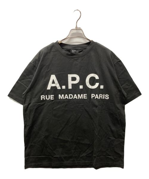 A.P.C.（アーペーセー）A.P.C. (アーペーセー) オーバーサイズプリントTシャツ ブラック サイズ:L 未使用品の古着・服飾アイテム