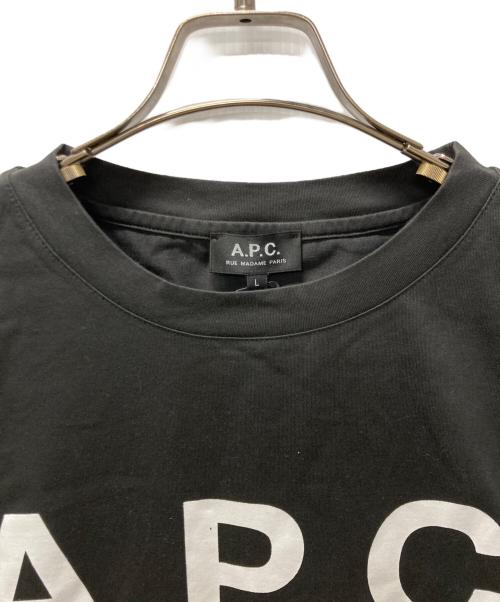 A.P.C.（アーペーセー）A.P.C. (アーペーセー) オーバーサイズプリントTシャツ ブラック サイズ:L 未使用品の古着・服飾アイテム