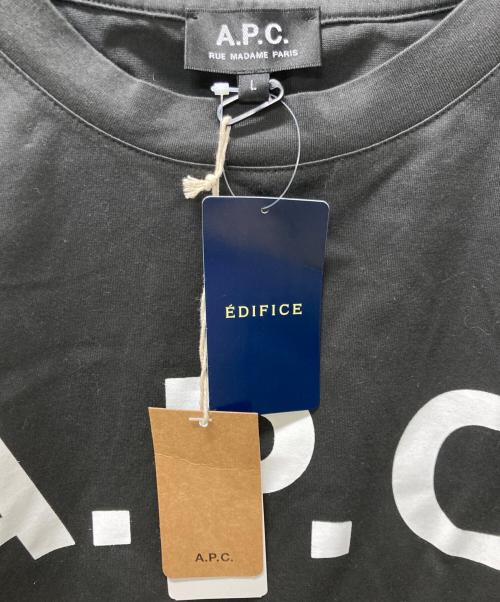 A.P.C.（アーペーセー）A.P.C. (アーペーセー) オーバーサイズプリントTシャツ ブラック サイズ:L 未使用品の古着・服飾アイテム