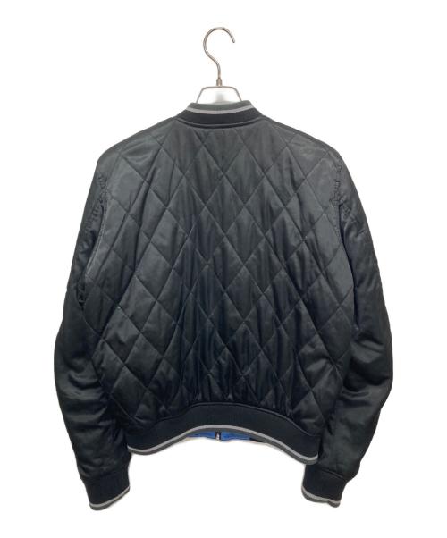 DIESEL（ディーゼル）DIESEL (ディーゼル) リバーシブル鷹刺繍スカジャン ブルー サイズ:Mの古着・服飾アイテム