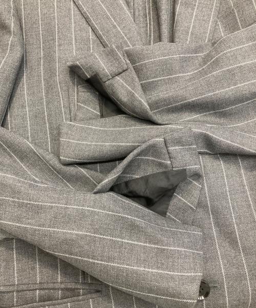 RING JACKET（リングジャケット）RING JACKET (リングジャケット) 3Bストライプセットアップ グレー サイズ:48の古着・服飾アイテム