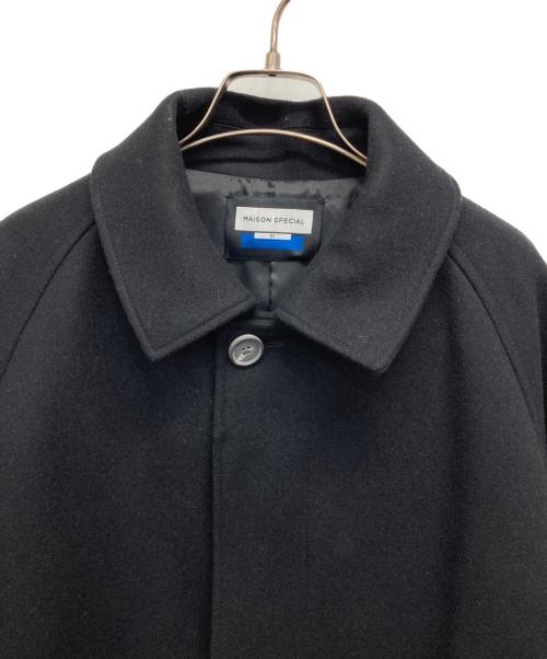 MAISON SPECIAL（メゾンスペシャル）MAISON SPECIAL (メゾンスペシャル) Super170s Prime-Over Melton Balmachan Coat ブラック サイズ:1の古着・服飾アイテム