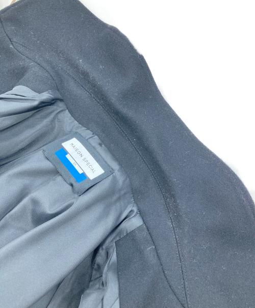 MAISON SPECIAL（メゾンスペシャル）MAISON SPECIAL (メゾンスペシャル) Super170s Prime-Over Melton Balmachan Coat ブラック サイズ:1の古着・服飾アイテム