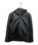 UNITED TOKYOユナイテッドトーキョー）の古着「ラムレザーハイネックフードブルゾン」｜ブラック