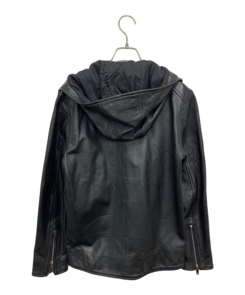 UNITED TOKYO（ユナイテッドトーキョー）UNITED TOKYO (ユナイテッドトーキョー) ラムレザーハイネックフードブルゾン ブラック サイズ:１の古着・服飾アイテム