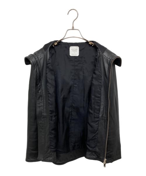 UNITED TOKYO（ユナイテッドトーキョー）UNITED TOKYO (ユナイテッドトーキョー) ラムレザーハイネックフードブルゾン ブラック サイズ:１の古着・服飾アイテム