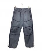san san gearサンサンギア）の古着「WEBBING PATCHED PANTS/」｜ブルー