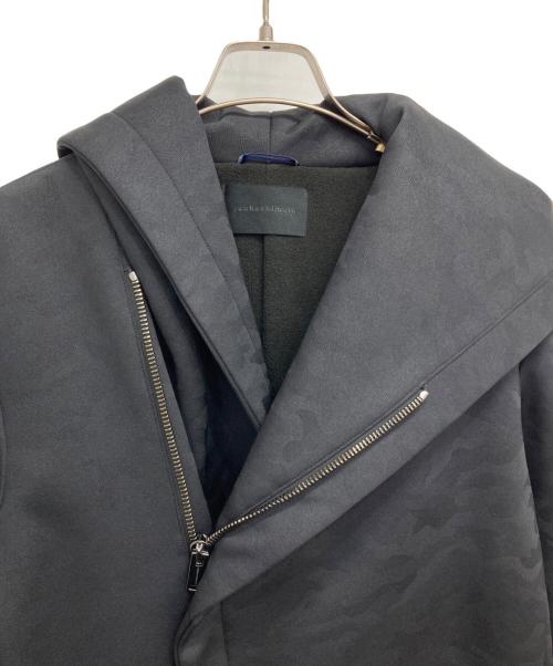 Junhashimoto（ジュンハシモト）junhashimoto (ジュンハシモト) 迷彩柄ラップコート ブラック サイズ:４の古着・服飾アイテム