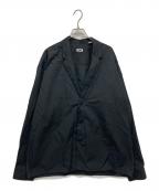 H BEAUTY&YOUTHエイチ ビューティー&ユース）の古着「ハイカウントツイル ニドム テーラードシャツジャケット」｜ブラック