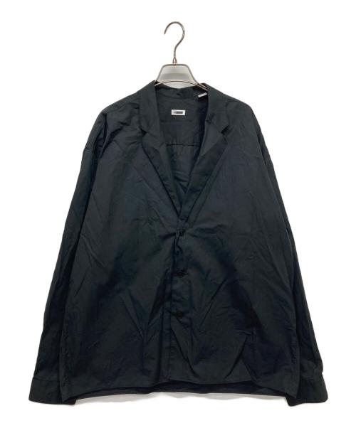 H BEAUTY&YOUTH（エイチ ビューティー&ユース）H BEAUTY&YOUTH (エイチ ビューティー&ユース) ハイカウントツイル ニドム テーラードシャツジャケット ブラック サイズ:Fの古着・服飾アイテム