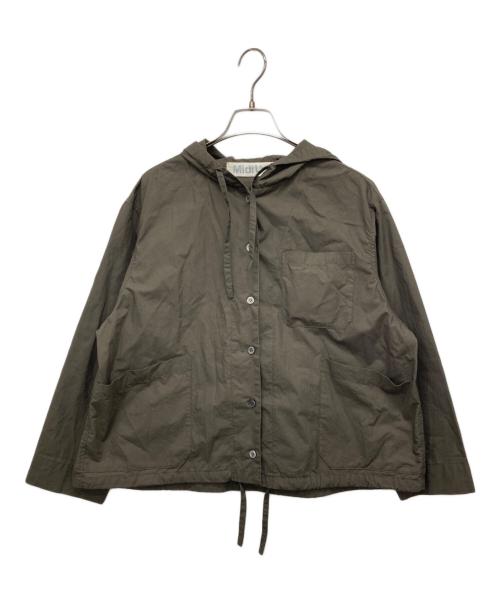 Midi-Umi（ミディウミ）Midi-Umi (ミディウミ) フーデッド ショートシャツ ブラウン サイズ:表記無しの古着・服飾アイテム