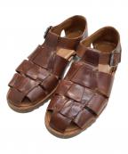 PARABOOTパラブーツ）の古着「PACIFIC COGNAC/レザーグルカ サンダル」｜ブラウン