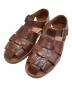 PARABOOT（パラブーツ）の古着「PACIFIC COGNAC/レザーグルカ サンダル」｜ブラウン